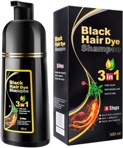 Black hair dye shampoo
