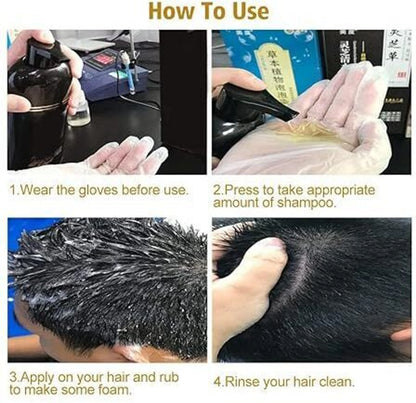 Black hair dye shampoo