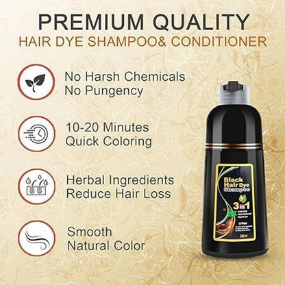 Black hair dye shampoo